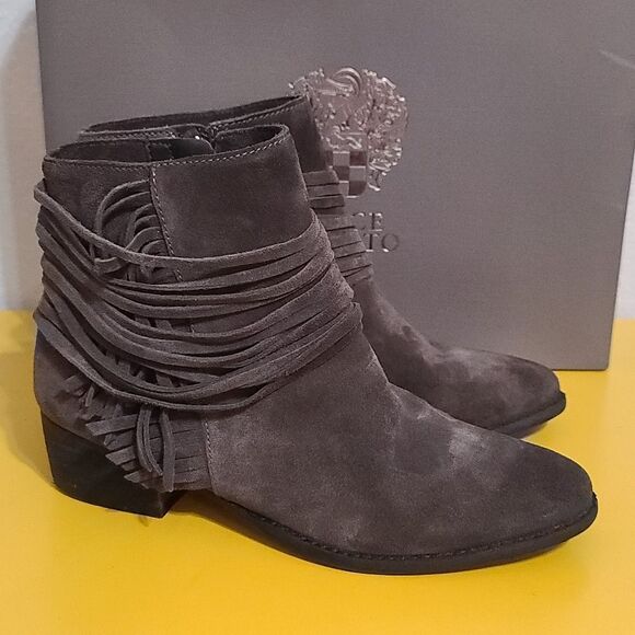 Vince Camuto 'Saree' Grey Suede Boots - Picture 2 of 6